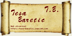 Teša Baretić vizit kartica